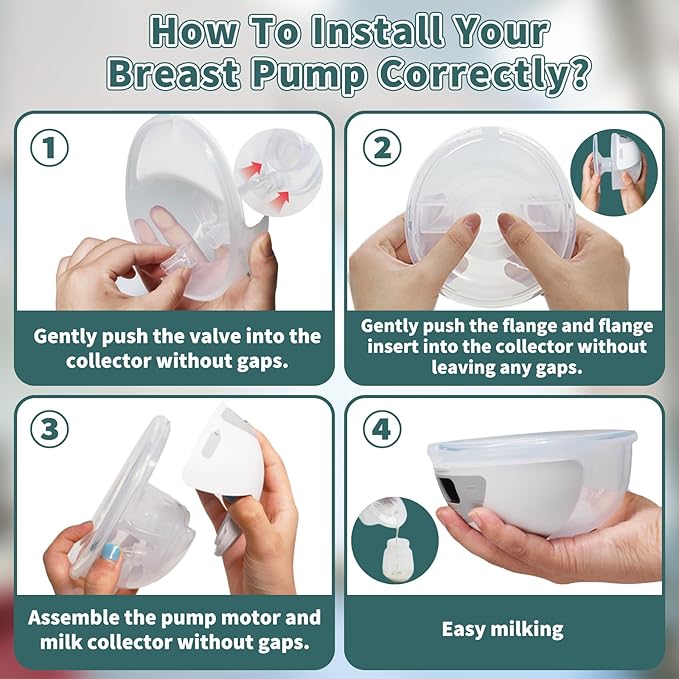 Electric Breast Pump 2025 Upgrade Hands Free Breast Pump 2-Pack 32db Ultra Quiet Wearable Breastfeeding Portable with 12 Levels & 4 Modes Portable Led Display + Dual Seal Tech