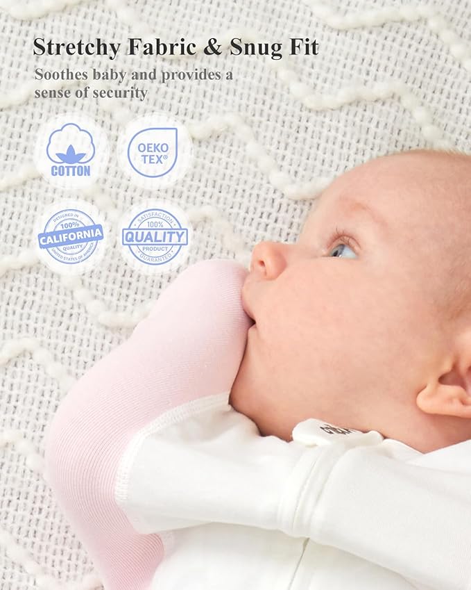 Swaddle for Newborns, Baby Swaddles 0-3 Months 5-13lb, Arms Up Swaddle 0-3 Months Newborn with Moisture-Wicking Fabric, Promotes Healthy Hip Development, 2-Way Zipper & Foot Buttons, 1Pack,Pink