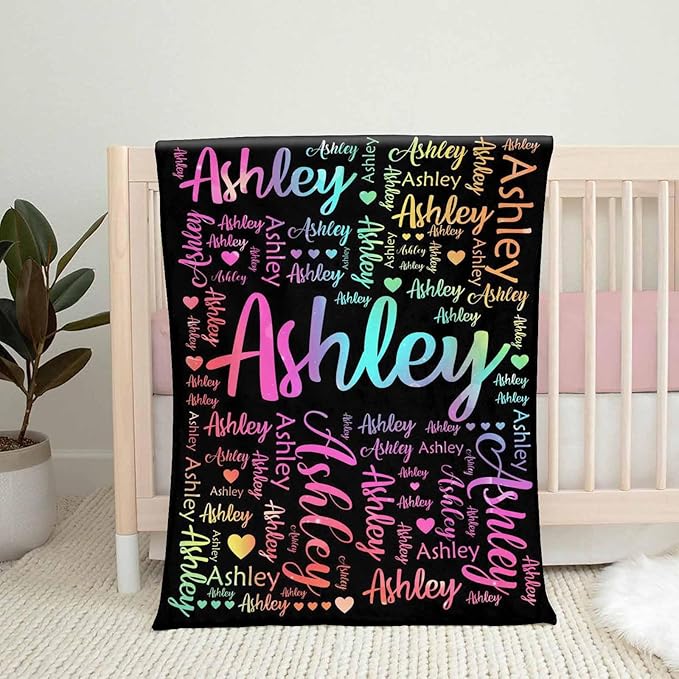 Artsadd Personalized Baby Blankets for Boys Girls Custom Throw Blanket with Name for Best Friends Customized Girl's Blanket for Infant Newborn Toddler Daughter Son Christmas Birthday Graduation