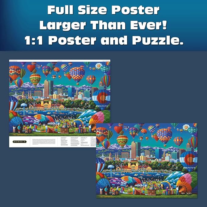 Buffalo Games - Sapphire Select- Eric Dowdle - Balloon Spectacular - 1000 Piece Jigsaw Puzzle – Challenging & Fun – Blue Core Puzzle Board – Giftable Display Box - Full Size Poster Included