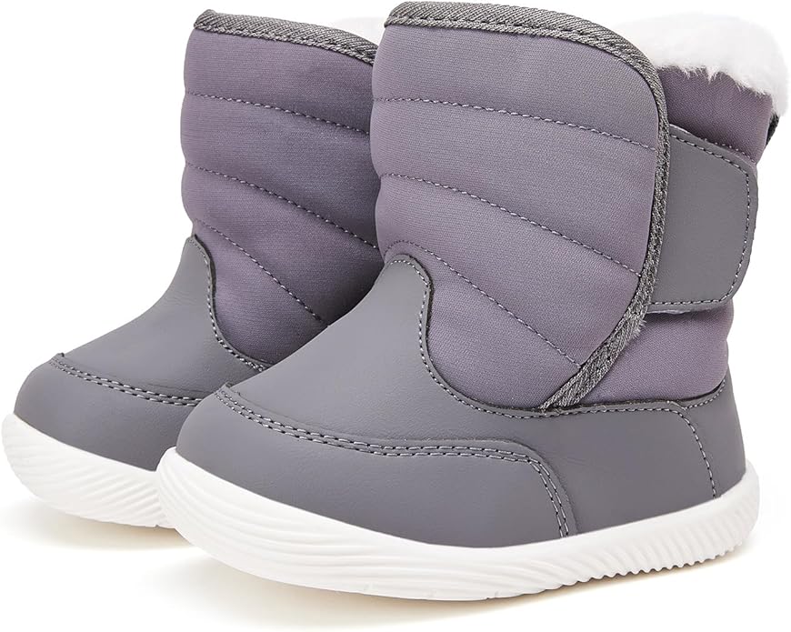 BMCiTYBM Baby Boy Girl Snow Boots Waterproof Winter Warm Booties Nonslip Lightweight Outdoor Shoes for First Walkers 6 9 12 18 24 Months(Infant/Toddler)