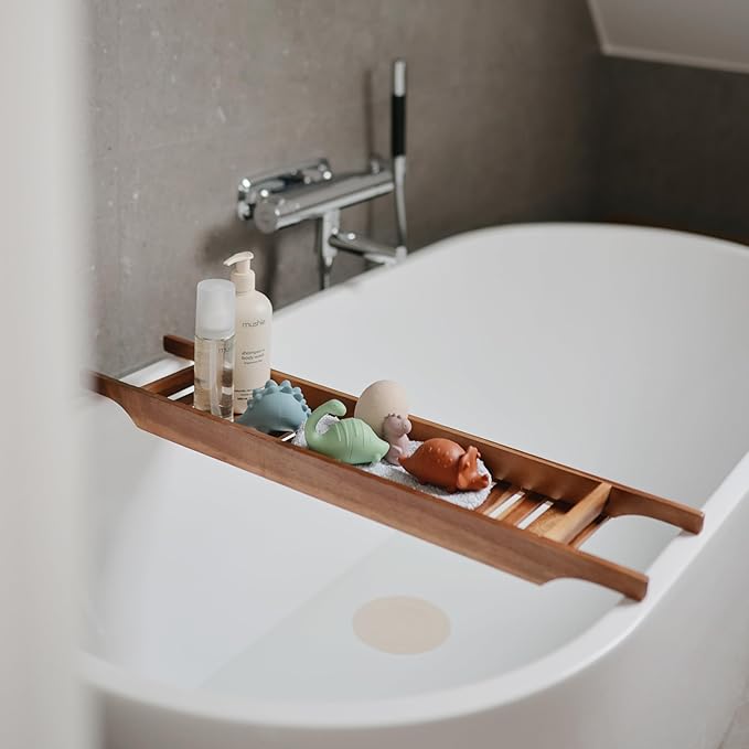 mushie Dino Bath Toys Play Set for Toddlers | 100% Food Grade Silicone | Mold Free, Pack of 5