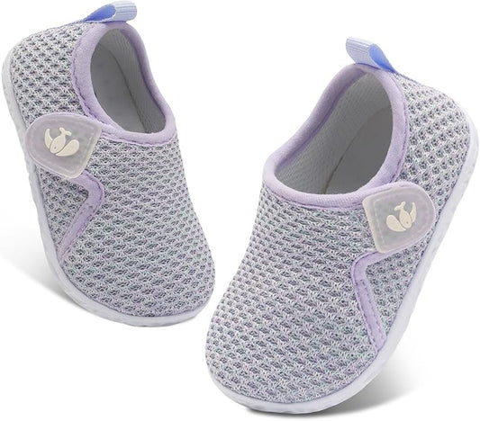 FEETCITY Baby Boys Girls First Walking Shoes Infant Sneakers Crib Shoes Breathable Lightweight Slip On Shoes