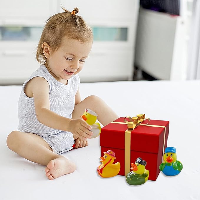 50 Pack Rubber Duck for Jeeps Ducking - 2" Bulk Floater Duck for Kids - Baby Bath Toy Assortment - Party Favors, Birthdays, Bath Time, and More (50 Varieties)