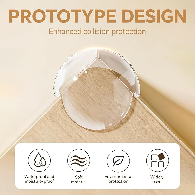 16 Pack Corner Protector for Baby Clear Table Corner Guards and Edge Protectors, Transparent Furniture Safety Bumpers for Kids Toddlers and Babies, Durable Adhesive Table Corner Covers Baby Safety