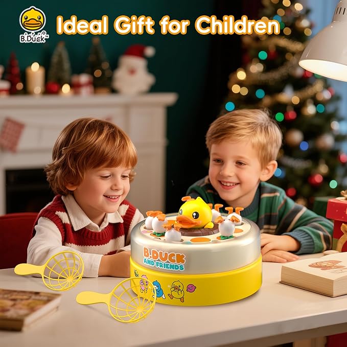 BDUCK+ Baby Board Games for Kids, Toddler Toys Bounce and Catch Duck Games for Kids 4-8, 1-2 Players Interactive Toy for Boys Girls, Christmas Halloween Party Birthday Gifts for Age 3 & Up