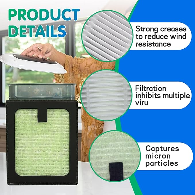 2Pack HEPA Filter Replacement for Baby Brezza Bottle Dryer Advanced