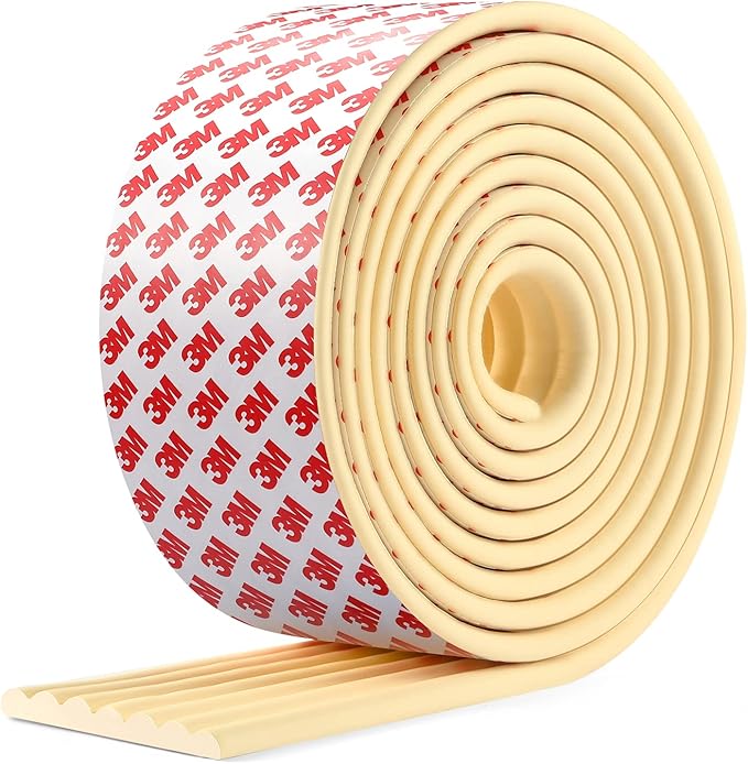 Upgrade Baby Proofing Edge Corner Protector, 16.4ft Edge Guards Padding with 3M Adhesive, Extra-Wide Soft Rubber Foam Padding, Furniture,Sharp Edge Safety Corner Edge Bumper Guard- Beige