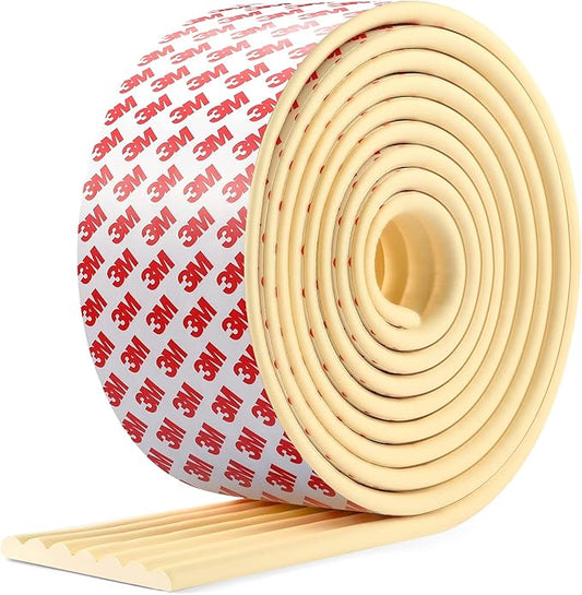 Upgrade Baby Proofing Edge Corner Protector, 16.4ft Edge Guards Padding with 3M Adhesive, Extra-Wide Soft Rubber Foam Padding, Furniture,Sharp Edge Safety Corner Edge Bumper Guard- Beige