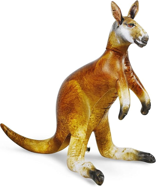 Jet Creations Kangaroo Inflatable 40"L x 30"H – Aussie Joey Blow Up Animal Toy for Kids Ages 3+; Safari & Birthday Party, Holiday, Fall & Halloween Decor, Yard Display, VBS, Photo Prop, 1 PC