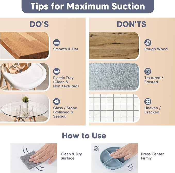 Silicone Baby Feeding Set Plates Set for Toddlers Infant Kids,baby plates with suction (2, Blue)