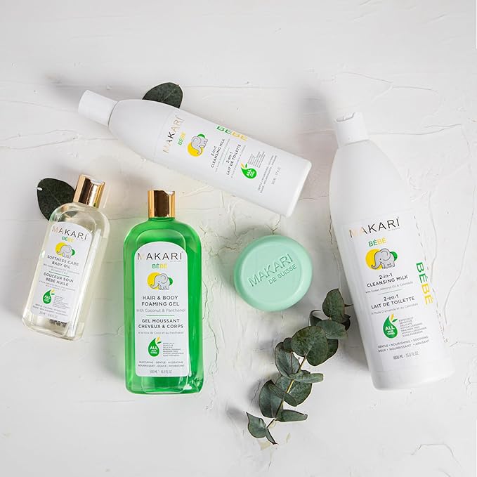 Makari Softness Care Baby Oil with Sweet Almond, Chamomile & Vitamins C & E, Hypoallergenic & Paraben-Free, Ideal for All Skin Types, Formulated for Sensitive and Delicate Newborn Skin