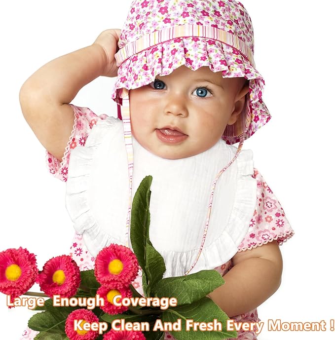 Baby Bibs Muslin Drool Teething Drooling Bibs for Baby Girl Boy Muslin Cotton