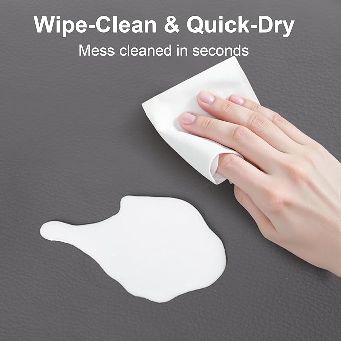 Baby Play Mat for Floor,50x50 Playpen Mat,Non-Slip Leather&Thick Foam Floor Cushion,Removable Waterproof Cover,Easy Care for Baby Crawling,Toddler,Kids,Tummy Time（Grey)