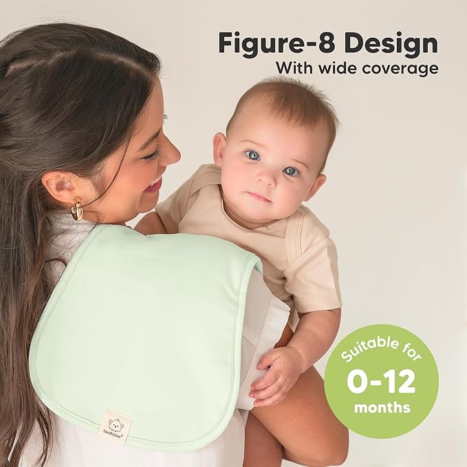 Organic Burp Cloths Baby Boy & Girl - 5-Pack Super Absorbent Cotton Burping Cloths for Babies, Soft & Plush Newborn Spit Up Rags, Infant Towels for Milk Spit Up, Unisex, Large 21" x 10" (Flora Dew)