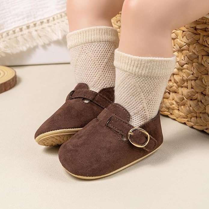 Baby Unisex Warm Snow Boots Newborn Leather Fur Lace Up Ankle Anti-Slip Rubber Texture Sole Toddler Prewalker Winter Crib Shoes