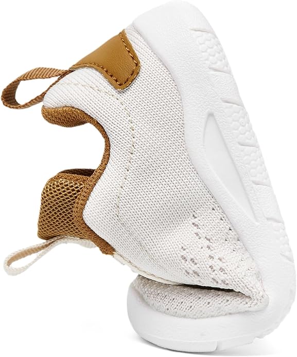 MORENDL Toddler Slip On Sneakers Baby Walking Shoes Non-Slip Breathable Unisex Pink Mesh Lace-Up Athletic Sneakers Infant Running Shoes