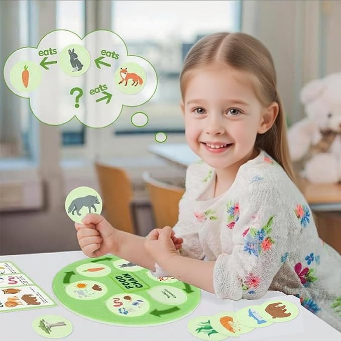 Life Cycle Toys for Kids-Food Chain & Food Web Science Education Toys - Montessori Animal Life Cycle Learning Toys for Toddlers-Preschool Classroom Must-Have Science Kits for Kids
