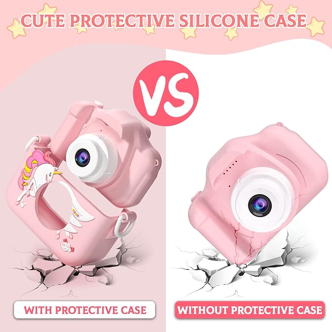 Kids Camera Toys for 3 4 5 6 7 8 9 10 11 12 Years Old Boys/Girls, Kids Digital Camera for Toddler with Video, Birthday Festival for Kids, Selfie Camera for Child, 32GB TF Card