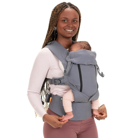Beco 8 Hybrid Baby Carrier from Newborn to Toddler (7-45lbs) - All in One Mesh Front and Hip Carrier Backpack with Adjustable Seat - Cooling, Ergonomic and Comfortable - Dark Grey