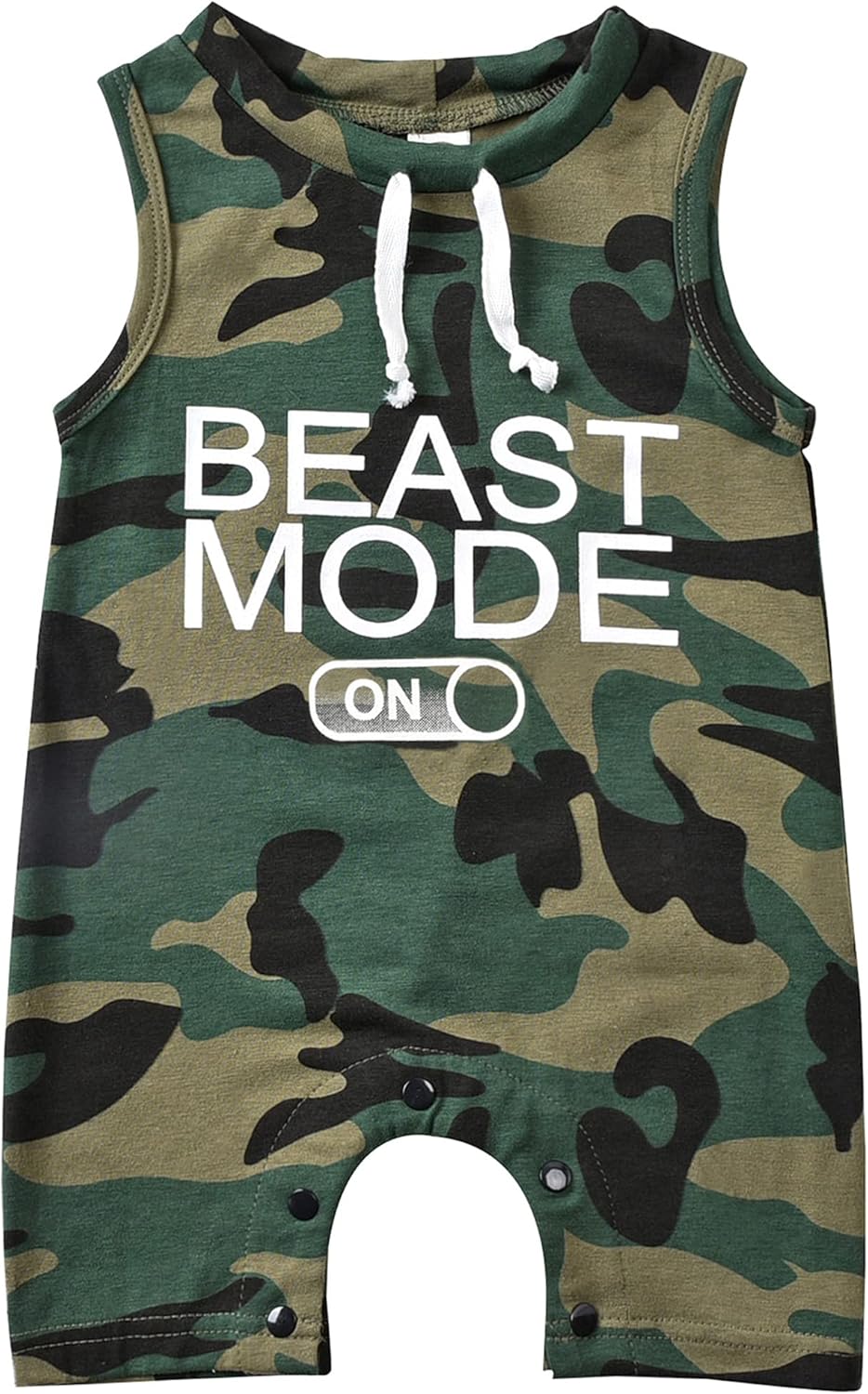 Aalizzwell Baby Boy Romper Newborn Infant Sleeveless Short Romper One Piece Active Summer Clothes