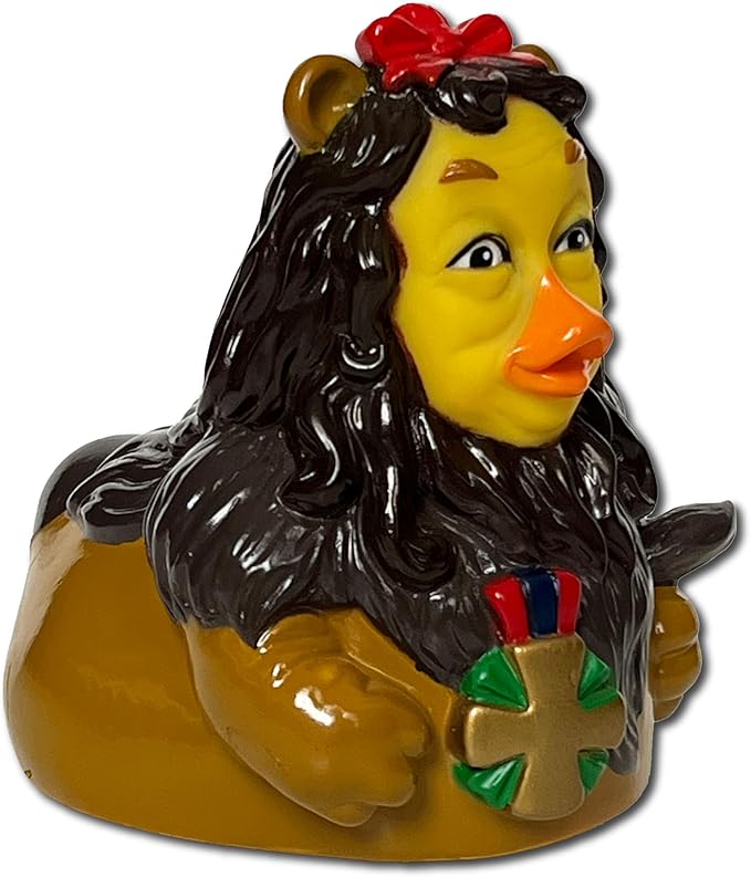 CelebriDucks - Cowardly Lion - Floating Rubber Ducks - Collectible Bath Toy Gift for Kids & Adults of All Ages