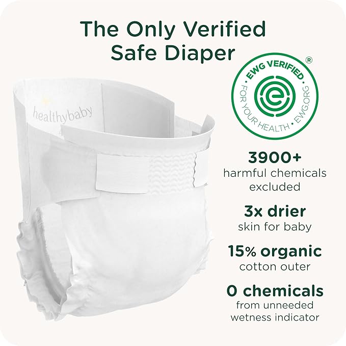 Our Diapers | EWG Verified Safe & Plant-Based Diapers | Leak Protection | Soft Organic Cotton Shell | Chlorine-Free Diaper for Sensitive Skin | Size 4 (22-32 lbs) 36 Count