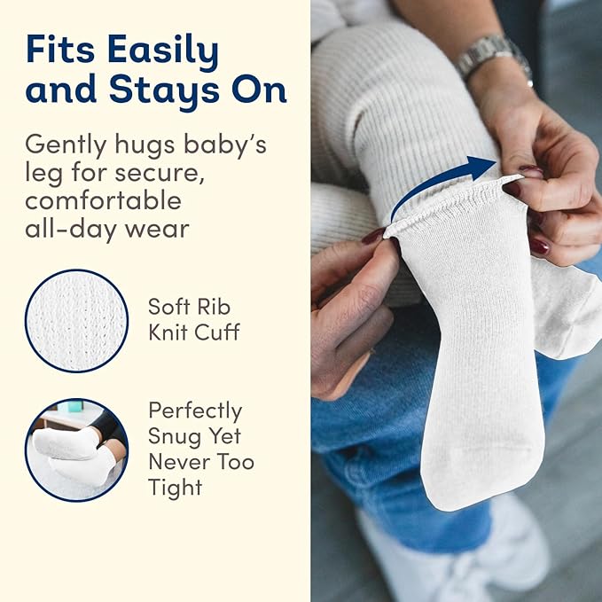 Fruit of the Loom Baby 14-Pack Grow & Fit Flex Zones Cotton Stretch Socks - Unisex, Girls, Boys