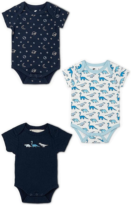 MONICA + ANDY Baby Organic Short Sleeve Jack + Jill Bodysuit