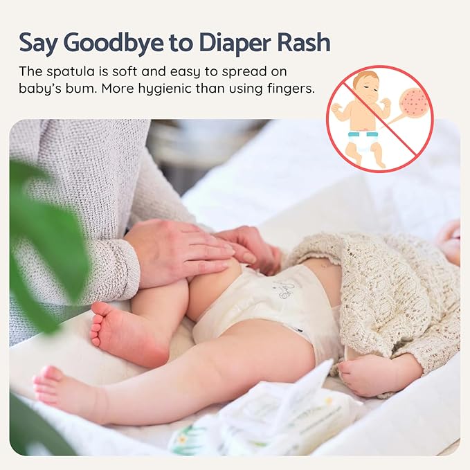 3 Packs Silicone Diaper Cream Applicator with Suction Base, Diaper Cream Spatula Applicator for Babies, Soft Silicone Diaper Cream Brush (Sage/Ether/Natural)