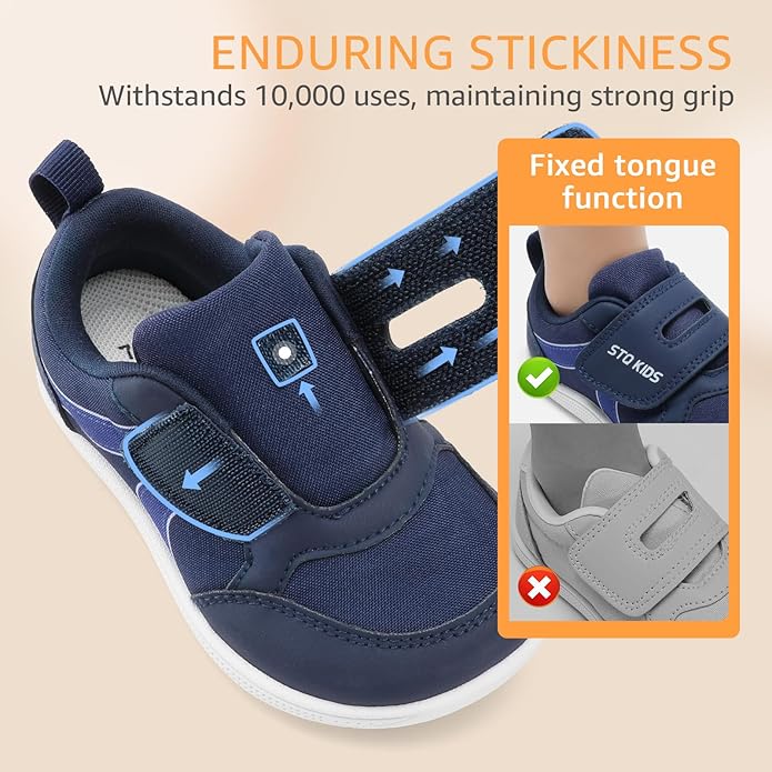 Toddler Wide Toe Box Barefoot Shoes Boys Girls Sneakers Kids Tennis Shoes Preschool Non Slip Lightweight Comfortable First Walking Shoes Running Outdoor Activities