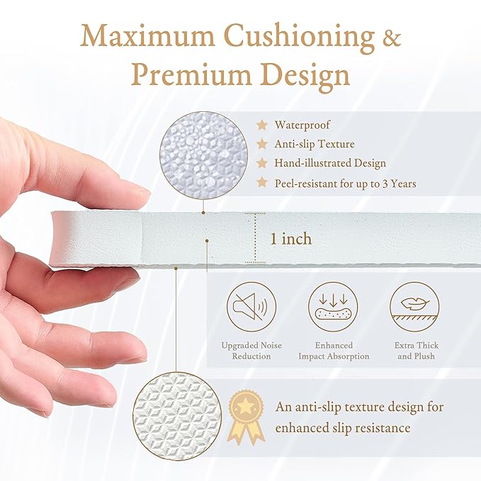 PopsyKosy Super 1 Inch Thick Premium Quality Exercise & Baby Foam Play Mats - Expandable & Large Non-Toxic Odorless Floor Mat - 6 Tiles Spacious 6x4ft - Peel-Resistant - Lavender Gray