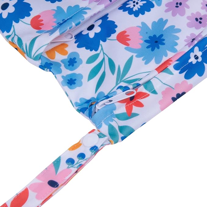 ALVABABY 2pcs Cloth Diaper Wet Dry Bags Waterproof Reusable with Two Zippered Pockets Travel Beach Pool Daycare Soiled Baby Items Yoga Gym Bag for Swimsuits or Wet Clothes LX-YX8688