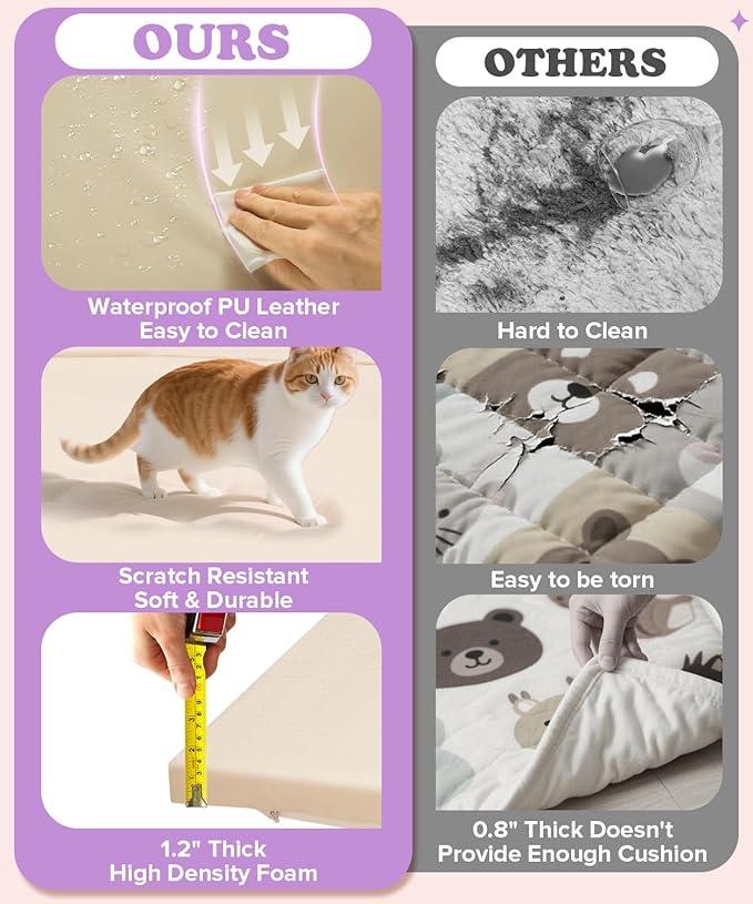 39X59Inch Trifold Thick Foam Play Mat for Babies| Soft Padded Foam Floor Mat for Kids Playroom | Foldable Playmat | Non-Slip Crawling Removable Cover Washable Crawling Playmat Infant