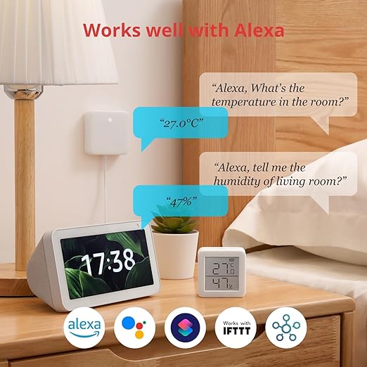 SwitchBot WiFi Hygrometer Thermometer with Hub, Dewpoint/VPD/Absolute Humidity Meter, Indoor Wireless Temperature Humidity Sensor Monitor with App Control, Compatible with Alexa, Google Home, IFTTT