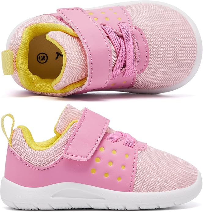 MORENDL Toddler Baby Shoes 0-4 Years Boy Girl Lightweight Breathable Non-Slip Sports Sneakers Running Walking Tennis Barefoot Shoes