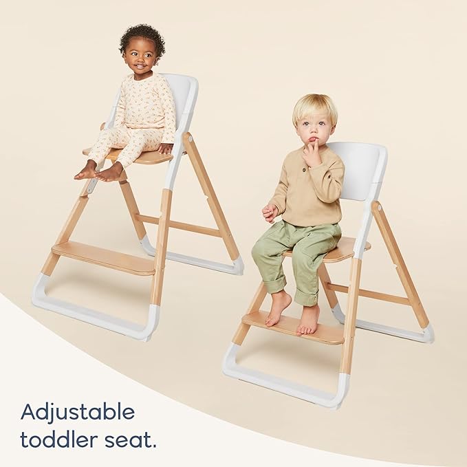 Ergobaby Evolve Baby Essentials Portable High Chair, Natural Wood