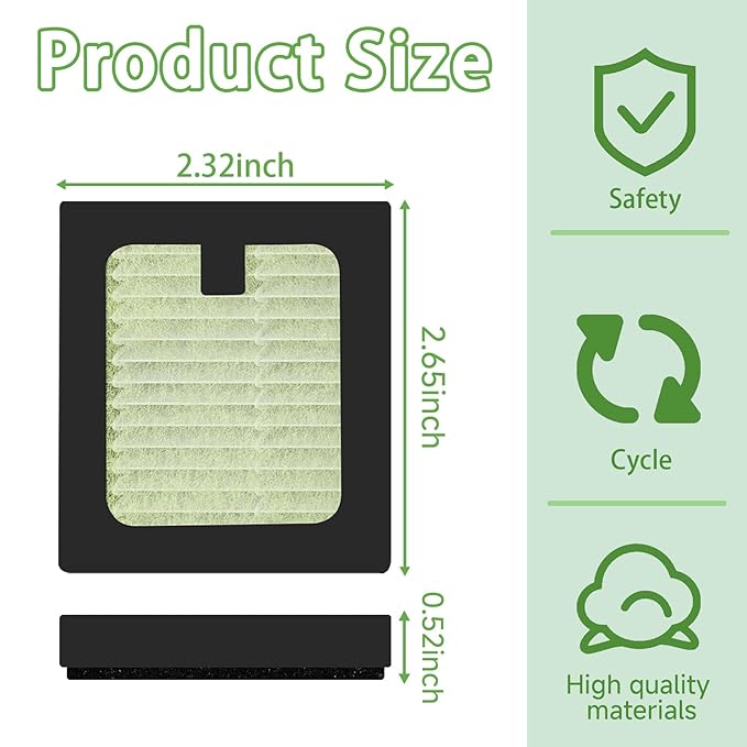 4 Pack HEPA Filter Replacement for Baby Brezza Bottle Washer Pro Only, HEPA Filter Replacement Parts Compatible with Baby Brezza Baby Bottle Dryer