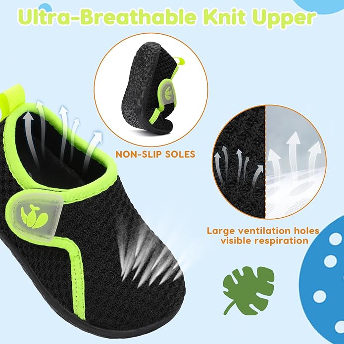 FEETCITY Baby Boys Girls First Walking Shoes Infant Sneakers Crib Shoes Breathable Lightweight Slip On Shoes