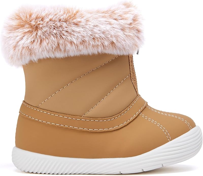BMCiTYBM Baby Boy Girl Snow Boots Waterproof Winter Warm Booties Nonslip Lightweight Outdoor Shoes for First Walkers 6 9 12 18 24 Months(Infant/Toddler)