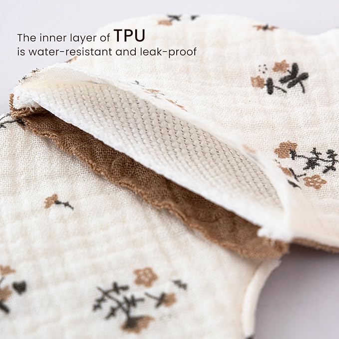 Baby Drool Bibs for Unisex Girls Boys 12 Pack Baby Muslin Bibs for Drooling and Teething