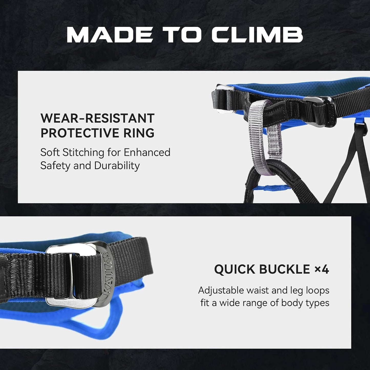 KAILAS Kids Rock Climbing Harness Child Safety Belt Climbing Gear Adjustable Lightweight