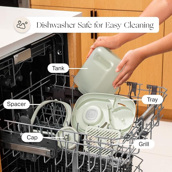 Canopy Nursery Humidifier 2.0, White, 36 HR Run Time, 2.5L Capacity Tank - Sleep Lights, White Noise, Clean Aroma Diffusion - Promote Deep Sleep & Happy Skin - Humidifier, Filter & Aroma Kit