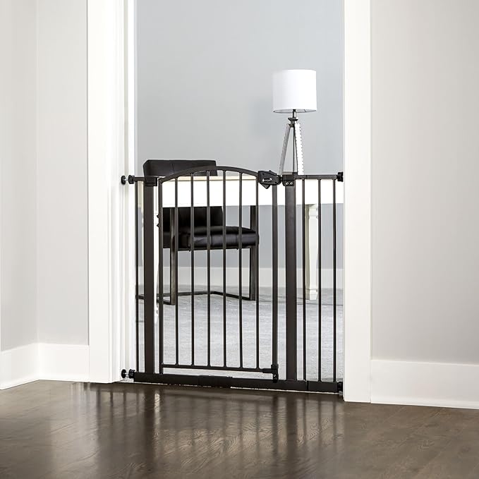 Regalo 35-Inch Home Accents Super Wide Walk Through Baby Gate, Includes 4-Inch, 8-Inch and 12-Inch Extension, 4 Pack of Pressure Mounts and 4 Pack of Wall Cups and Mounting Kit