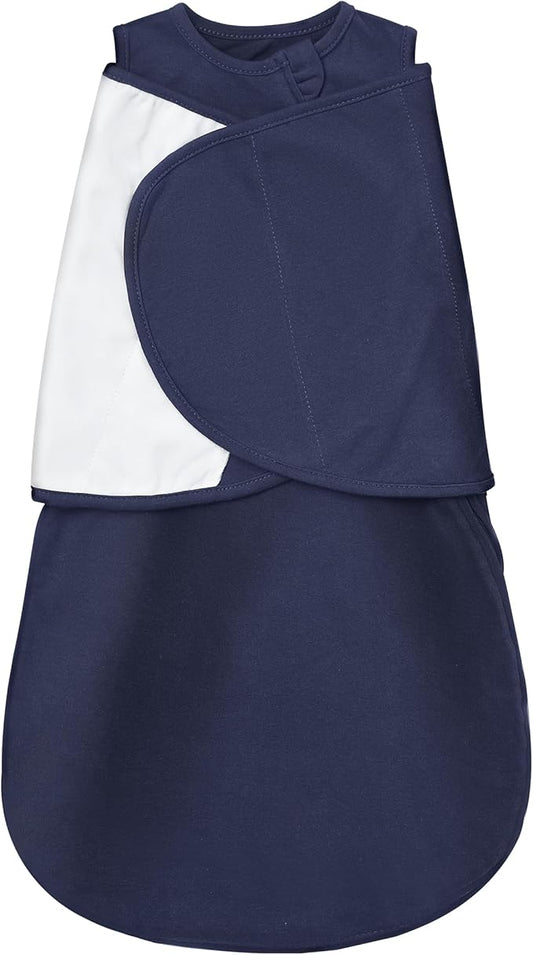 Baby Sleep Sack Swaddle,Swaddles 3-6 Months,3-Way Adjustable Wearable Transition Blanket Boy And Girl,100% Cotton,TOG 1.0(Navy Blue)