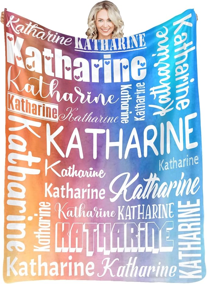 Personalized Blankets with Name Custom Blanket for Adult Kids Baby Customized Blanket Monogrammed Blankets Gifts for Women Men Girls Boys