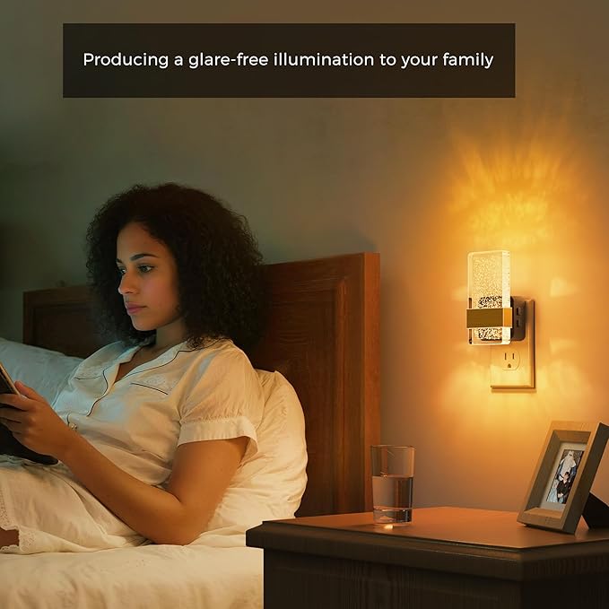 L LOHAS LED Night Light, 2 Pack 3CCT Night Lights Plug Into Wall, 2000K/3000K/5000K Adjustable Color Temperature Nightlight, Dusk to Dawn Sensor Dimmable Nightlights for Bathroom, Hallway, Gift