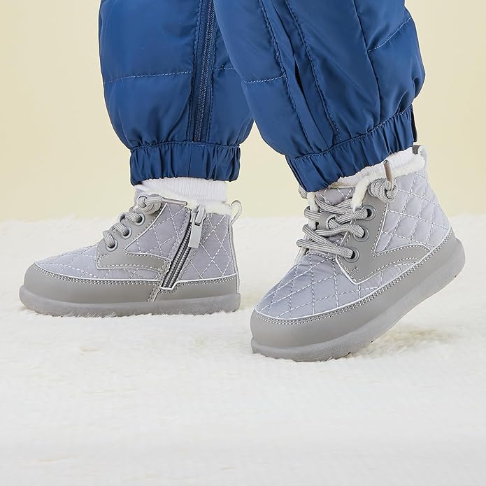 BMCiTYBM Baby Boy Girl Snow Boots Waterproof Winter Warm Booties Nonslip Lightweight Outdoor Shoes for First Walkers 6 9 12 18 24 Months(Infant/Toddler)