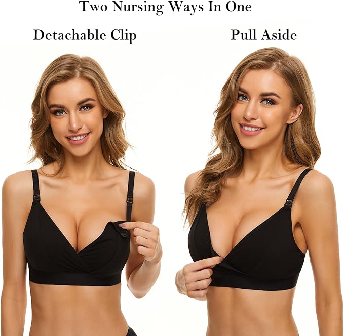 Pumping Bra Hands Free Pumping Bra and Nursing Bra Adjustable Wireless Comfortable Pump Bra Plus Size Fits Breast Pumps