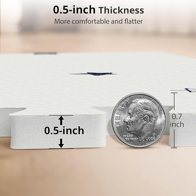 Baby Foam Play Mat, PIGLOG 72x48 Baby Crawling Mat, Floor Mats for Kids for Infants with Interlocking Floor Tiles, Toddler Playmats for Indoor and Outdoor, Easy to Clean Playroom Mats, Star